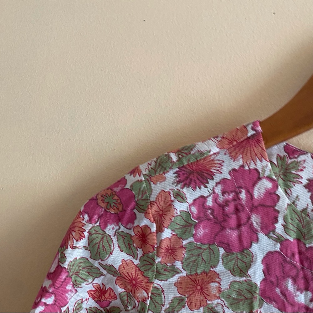 Utsa Kids Floral Lace Sleeve Dress Girls Size 9/10 Pink Boho Cottagecore - Picture 4 of 15